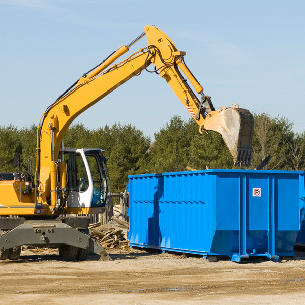 can i rent a residential dumpster for a construction project in Blair WV